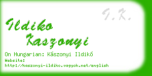 ildiko kaszonyi business card